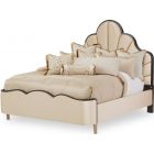 AICO Michael Amini Malibu Crest Queen Scalloped Panel Bed - Dark Espresso