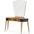 AICO Michael Amini Malibu Crest Vanity/Writing Desk with Mirror - Crotch Mahogany