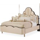 AICO Michael Amini Malibu Crest Eastern King Scalloped Poster Bed - Dark Espresso
