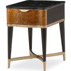 AICO Michael Amini Malibu Crest End Table - Crotch Mahogany (Promo)