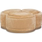 AICO Michael Amini Malibu Crest Cocktail Ottoman Honey - Dark Espresso (Promo)