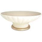 AICO Michael Amini La Rachelle Round Scalloped Cocktail Table with Glass (Promo)