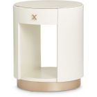 AICO Michael Amini La Rachelle Round End Table with Marble Top (Promo)