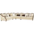 AICO Michael Amini Chamberi 4Pc Sectional - Warm Cognac (CL1A) - CLEARANCE SALE
