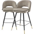 Eichholtz Counter Stool Cliff - Set of 2 - Savona Greige Velvet