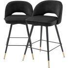 Eichholtz Counter Stool Cliff - Set of 2 - Roche Black Velvet