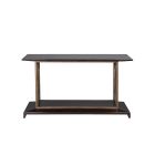 Lily Koo Aaron Console Table in Truffle, Dark Brass