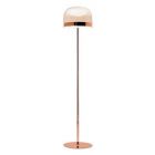 Mobital Shine Floor Lamp in Amber Glass Copper Frame 
