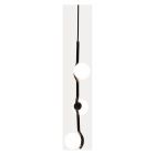 Mobital Pluto Pendant Lamp in White Glass Black Powder Coated Frame 