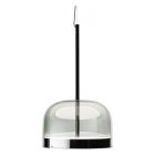 Mobital Shine Pendant Lamp in Smoke Glass Black Frame 