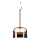 Mobital Shine Pendant Lamp in Amber Glass Copper Frame 