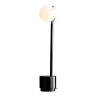 Mobital Pluto Table Lamp in White Glass Black Powder Coated Frame 