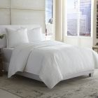 AICO Michael Amini Ashworth 3pc Queen Coverlet/Duvet Set, White (Promo)