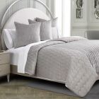 AICO Michael Amini Affluent 4pc King Quilt Set - Dove (Promo)