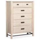 Magnussen Sunset Cove Drawer Chest with Metal Stretchers in Sanibel Brown