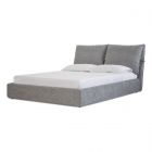Mobital Plume Heather Grey Fabric Upholstered Bed - King