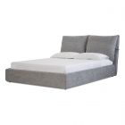 Mobital Plume Heather Grey Fabric Upholstered Bed - Queen