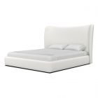 Mobital Rowe White Linen Fabric Storage Bed - King