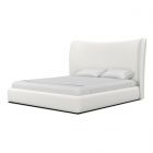 Mobital Rowe White Linen Fabric Storage Bed - Queen