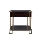 Lily Koo Bradford Side Table in Truffle, Dark Brass