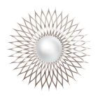 Lily Koo Broadway Round Mirror in Florence Silver
