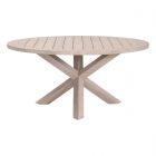 Essentials For Living Boca Outdoor 63" Round Dining Table - Washed Ever Teak