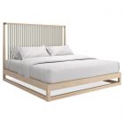 Caracole Classic Pinstripe Slatted King Bed Light - Almond Milk (26PRESDAY10)