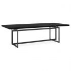 Caracole Classic Wish You Were Here Dining Table in Nero Marguia Marble Top & Deep Bronze Base (26PRESDAY10)