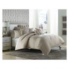 AICO Michael Amini Captiva 10pc King Comforter Set, Neutral (Promo)