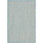 Nourison Home Courtyard COU01 2' x 3' Ivory Aqua Modern Rug (Dropshippable)