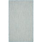 Nourison Home Courtyard COU01 3' x 5' Ivory Aqua Modern Rug (Dropshippable)