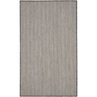 Nourison Home Courtyard COU01 3' x 5' Ivory Charcoal Modern Rug (Dropshippable)