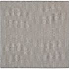 Nourison Home Courtyard COU01 4' x Square Ivory/Charcoal Modern Rug (Dropshippable)