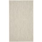 Nourison Home Courtyard COU01 3' x 5' Ivory Silver Modern Rug (Dropshippable)