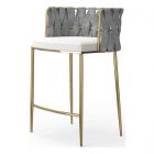 Mobital Weaver Oatmeal Tweed,Farina Nubuck Fabric Counter Stool