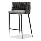 Mobital Weaver Sauvage Ult. Nubuck/Concrete Tweed Fabric Counter Stool