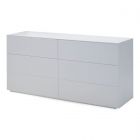 Mobital Vex White Matte/Soft Close Drawers Double Dresser