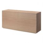 Mobital Vex White Oak Veneer/Soft Close Drawers Double Dresser