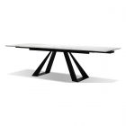 Mobital Bridge Carrara White Ceramic Top Dining Table