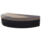 Skyline Design Dynasty Daybed Ottoman With Cushion - Black Mushroom
