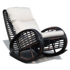 Skyline Design Dynasty Rocking Chair With Cushion - Black Mushroom