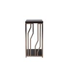 Lily Koo Emilie Occasional Table in Truffle, Dark Brass