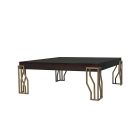 Lily Koo Emmett 1 Coffee Table in Spice, Dark Brass