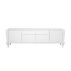 Lily Koo Everly Entertainment Cabinet in Truffle/White Lacquer