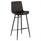 Fairfield Chair NaBar Stool in Black Leather