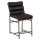Fairfield Chair Luca Counter Stool in Black Leather