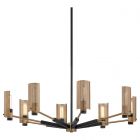 Troy Lighting Pilsen Chandelier 8 Light - Soft Off Black/Patina Brass (Promo)