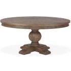 Home Trends & Designs Colonial Plantation 72" Round Dining Table in Weathered Teak