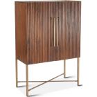 Home Trends & Designs Cosmopolitan 39" Bar Cabinet in Honey Brown