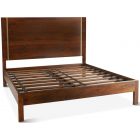 Home Trends & Designs Cosmopolitan King Bed in Light Walnut/Antique Brass (CL1A) - CLEARANCE SALE